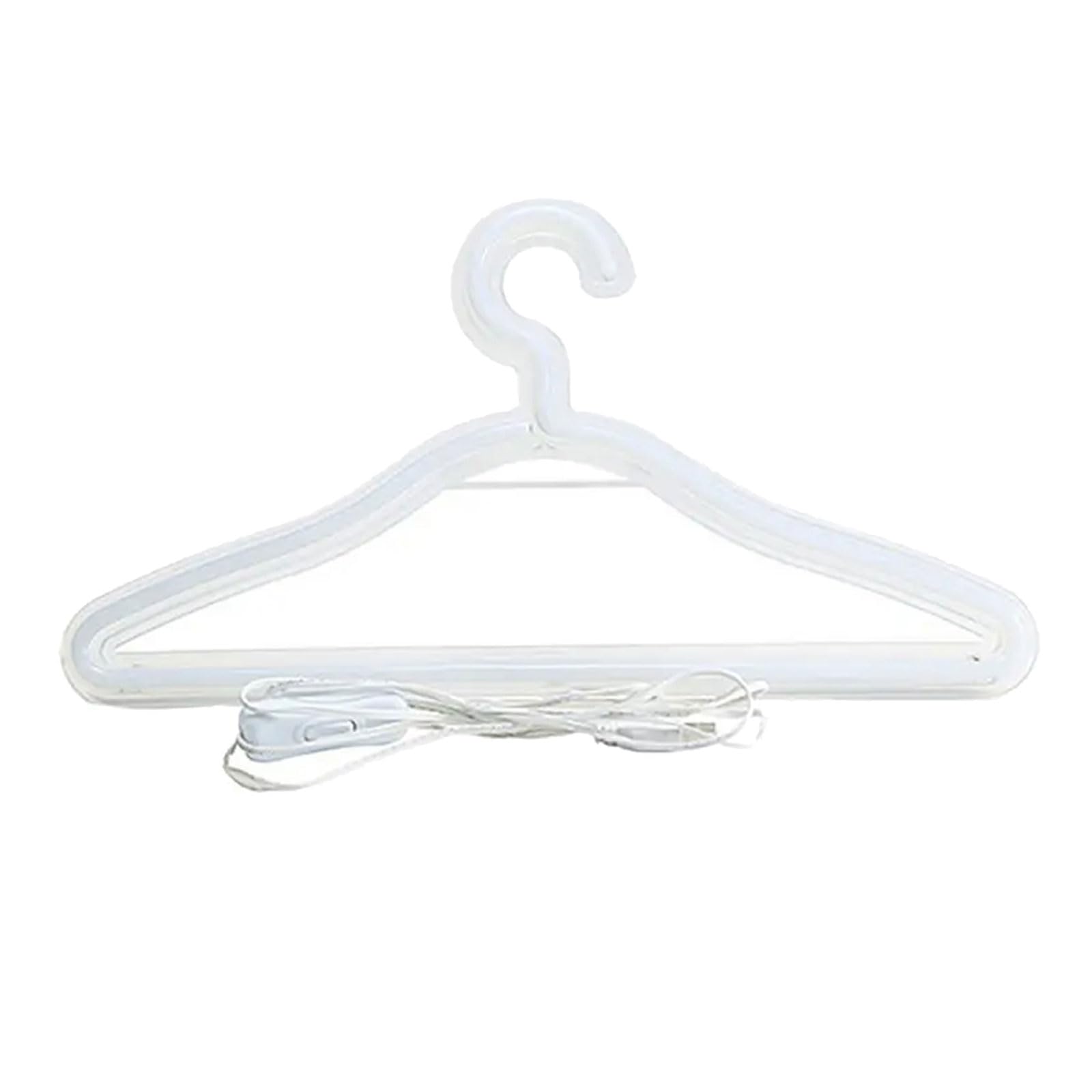 Elnwnnkc USB Rechargeable LED Clothes Hanger Portable Organiser for Home Travel Use Pliable Clothes Hanger