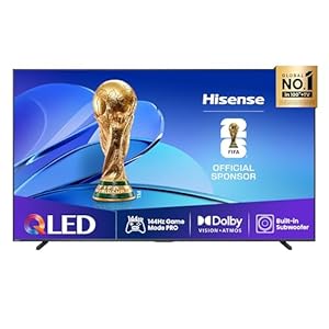 Hisense 98E7Q Fernseher, 98 Zoll (248 cm), 4K UHD QLED, Smart TV, 144Hz Game Mode PRO, AI 4K Upscaler, AI Smoothmotion, AI Lichtsensor, QLED Colour, Dolby Vision Atmos, Sprachsteuerung, EZPlay