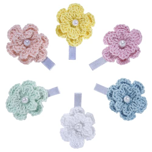 Image of Prapti Handicrafts Crochet Flower Baby Girl Eligater Hair clips Hairpins For Girls Hair Accessories Kids