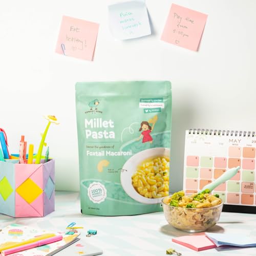 Image of Hungrybums Foxtail Macaroni Pasta with Tastemaker - Pack of 2 (180gm each) | Sun Dried, Vegan Macaroni | Rich in Magnesium and Vitamin B12 | No Maida Pasta | No MSG, No Preservative