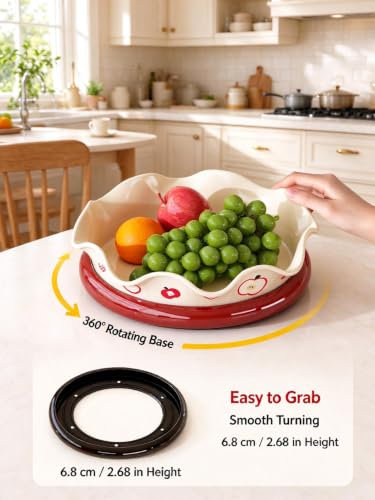 ChayWillow Rotatable Petal Fruit Tray with Draining Holes - image 3