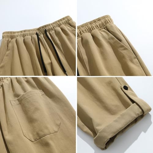 Pantalons longs cargo homme amples à jambes droites chauds automne hiver