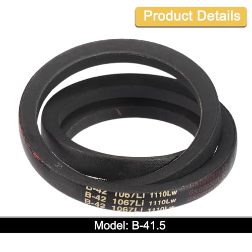 Image of uxcell 3 Pack B-42 Classic Wrapped V-Belt, 44 inch Outside Circumference, Black, Compatible with Pump, Fan, Compressor, Agricultural Equipment