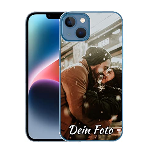 König Design Handyhülle mit Foto für Apple iPhone 14 Plus - Personalisierte Hülle, selber gestalten, mit Bild - Schutzhülle aus weichem TPU Silikon Gel Material