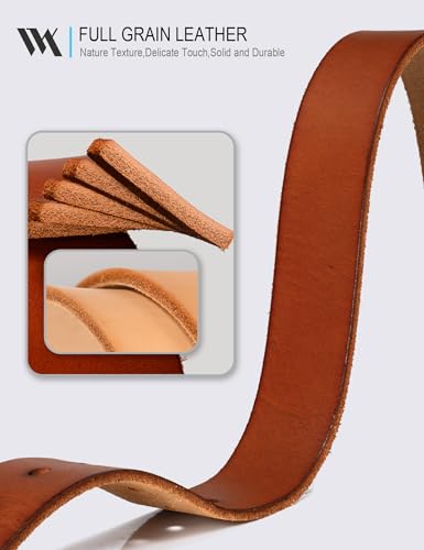 Image of WOLFANT Full Grain Leather Belt for Men,1.5 inch Italian Real Solid Leather | All-Day Comfy Durable Leather Belt for Casual, Work and Daily Wear