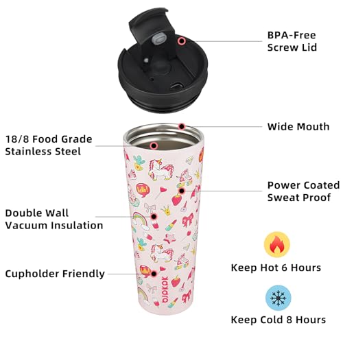Image of BJPKPK 26 oz Coffee Tumbler with Straw, Insulated Stainless Steel Cup