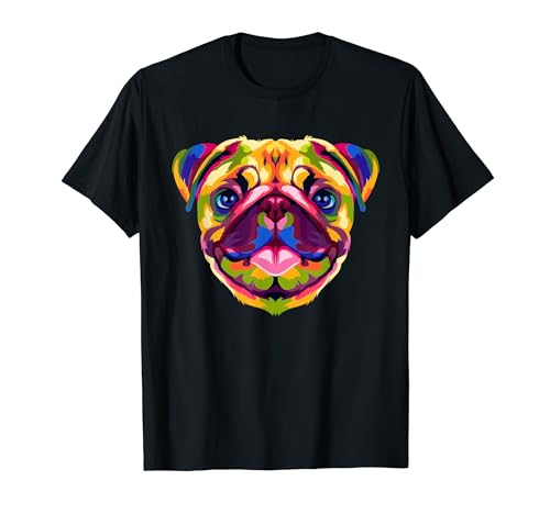 Pop Art Pug Carino Mops Cane Amante Regalo Uomini