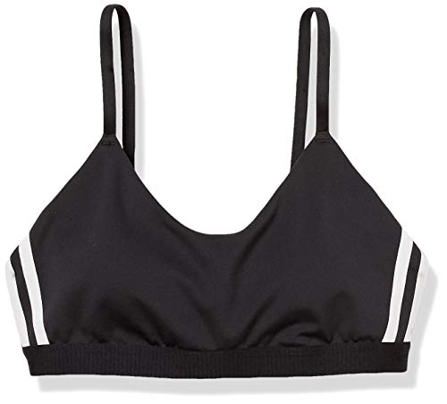 adidas womens All Me 3-Stripes Mesh Bra Black/White Large