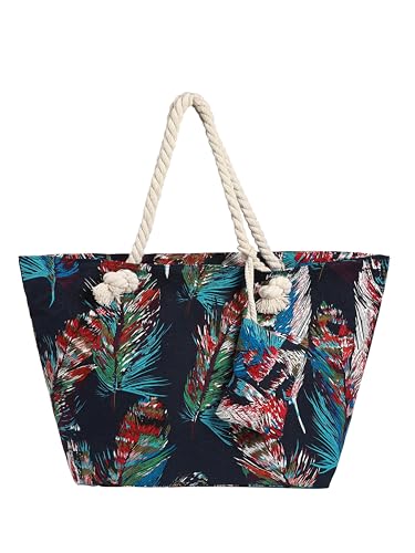 DonDon Strandtasche mit Reißverschluss, Große...