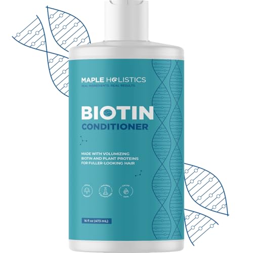 Biotin Conditioner for Thinning Hair - Volumizing Conditioner for Fine Thin & Weak Hair - Sulfate Paraben & Silicone Free with Nourishing Plant Proteins Argan Oil Green Tea & B Vitamins (16 Fl Oz)