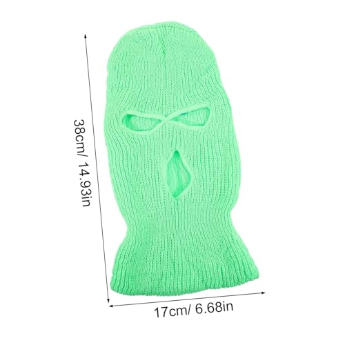 Holibanna Mascarilla de Ski de 3 Agujeros para Hombre y Mujer, Máscara Deportiva Cálida, Color Verde Claro miniatura 2