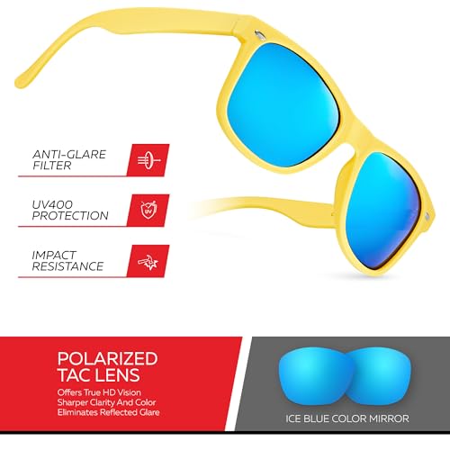 Image of Retro Rewind Polarized Sunglasses for Women Men - UV400 Classic Square Vintage Shades Trendy Unisex Sun Glasses