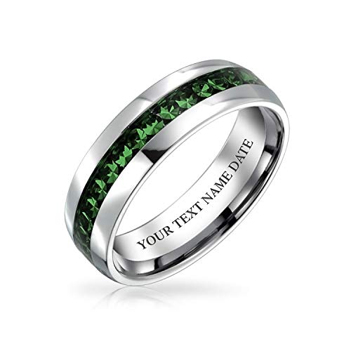 Anillo de cristal personalizado con mes de nacimiento para regalo