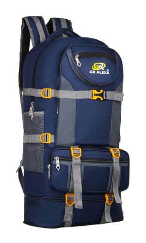 Image of ALEXA BAGS Rucksack Bags 75 Litres Travel Bag For Men Tourist Bag For Travel Backpack For Hiking Trekking Bag For Men Camping Banyan Ii With 1 Year Warranty, Green