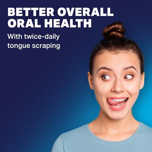 Image of DenTek Metal Tongue Scraper for Better Oral Health - Removes Bacteria, Fights Bad Breath - 100% Stainless Steel, Dishwasher-Safe - Slim Design, Works Gently