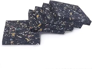 Unterlagepads, Feuchtigkeitssperre, Gummipads, Granulat für Terasse Gartenhaus Bautenschutz Unterlage 100 Stück 60x60x7mm