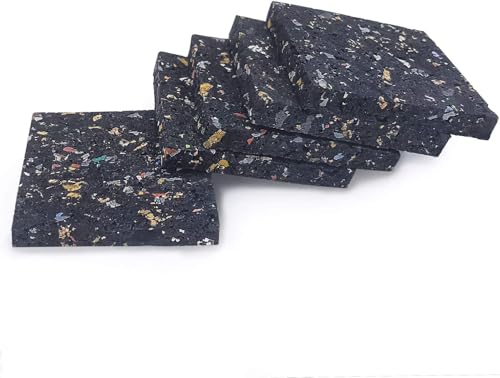 Preisvergleich Produktbild Unterlagepads, Feuchtigkeitssperre, Gummipads, Granulat für Terasse Gartenhaus Bautenschutz Unterlage 100 Stück 60x60x7mm