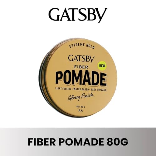 Image of GATSBY Japan's No. 1 Fiber Pomade 80g | Glossy Finish | Enriched with Pro-Vitamin B5 and Keratin