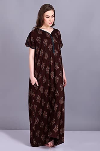Image of Women's Alpine Mix Print Maxi Nightgown