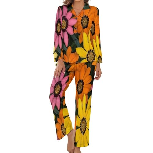Pyjama pour femme ensemble mignon à motif fleurs pour vos moments de détente cocooning à la maison