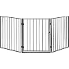 ib style® CATO | schoorsteenbeschermingsrooster | uitbreidbaar | dubbele sluiting | 3-delig / 180cm zwart