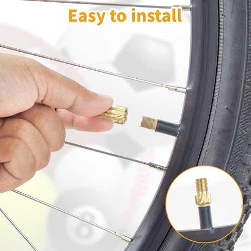 33PCS Bike Valve Adapter, Brass Schrader Valve Adapter Tools, Ball Pump Needle, Bike Tire Valve Pump Adapters, Valve Adapter Air Pump Needles for Bicycle Gym Balloon Swimming Ring Basketball - Thumbnail 3