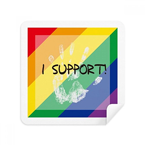 Nettoyant lunettes LGBT chiffon suède écran téléphone portable 2Pcs