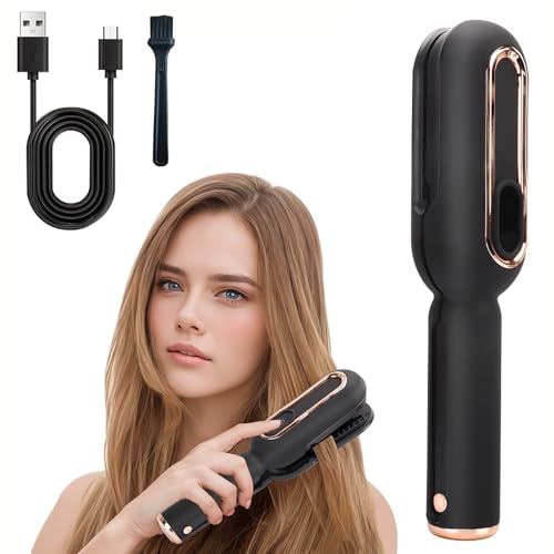 yaxiuuy Cordless Split Ends Hair Trimmer Rechargeable with LED Light - 2H Fast Charge Hair Ends Repair Tool Frizz Control & Damage Prevention for Silky Smooth Results Salon Quality at Home Easy