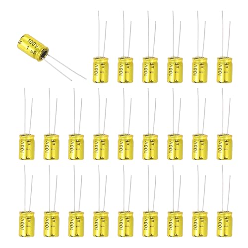 Condensateur électrolytique 1uF 100V MECCANIXITY en aluminium pour filtre audio - Lot de 50