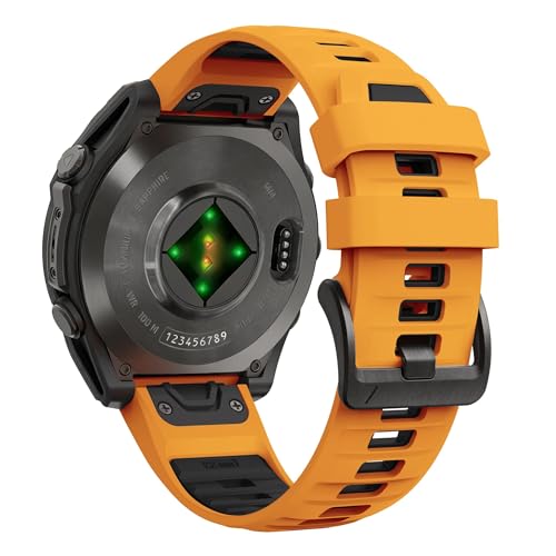 Abanen 22mm 26mm �f���A���J���[ �X�|�[�c�V���R�����v�o���h Garmin Fenix 8/ Instinct 3 / epix Pro�p �}�b�g�o�b�N���t���\�t�g���X�g�X�g���b�v Fenix 7/6/5 Enduro/Quatix�p (�C