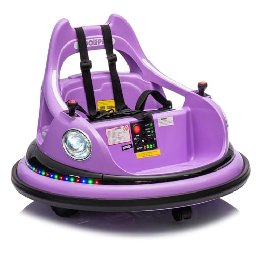 Bluefun 12V Kids Bumper Car with Remote Control, LED Lights