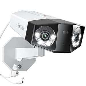 Reolink 16MP UHD Dual-Objektiv PoE Überwachungskamera außen mit 180° Panoramaansicht, Bewegungsspur, Farb-Nachtsicht, Personen-/Fahrzeug-/Tiererkennung, 2-Wege-Audio, 24/7 Aufzeichnung, Duo 3 PoE