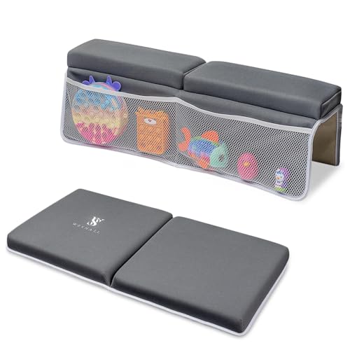 Image of Bath Kneeler and Elbow Rest Pad -1.5'' Comfortable Thick Baby Bath Mat with Organizer to Support Back, Knee and Arm, Quick Dry & Machine Washable