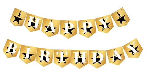 Inspired Happy Birthday Banner for Hamilton Fans The Famous Musical Birthday Bunting Sign Merch for Musical Lovers Musician Party Decor