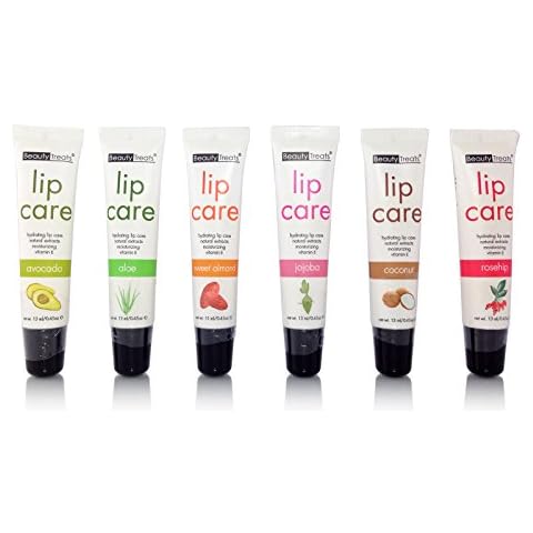 Beauty Treats Hydrating Lip Care with Natural Extracts and Moisturizing Vitamin E set of 6 Flavors Cover