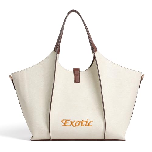 Image of EXOTIC Metropolitan Elegance Signature Canvas Tote top Handle Handbag | For Office | For Work | Laptop Bag | Gift Bag