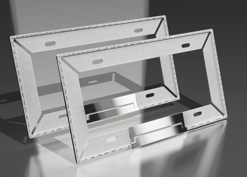 Oklpf License Plate Frames, Sparkly License Plate Holder 2 Pack, Car License Plate Covers, Silver License Plate Carved Brackets For Front Rear Tags, Car Accessories For Men Women #TOP4