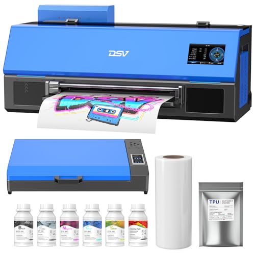 Image of DSV A3 DTF Printer with Curing Oven - All-in-One Print & Cure System for T-Shirt Printing, F1080 Printhead, 2X Speed vs L1800, Holiday Mode Auto-Maintenance, White Ink Circulation, 2-Year Ink Supply