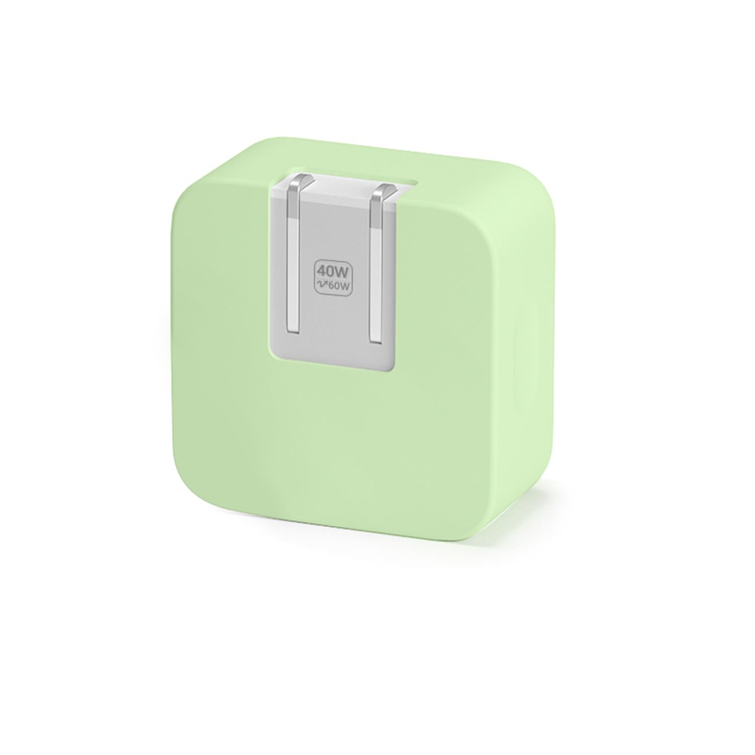 Seanai Soft Silicone Charger Case Compatible with Apple 40W Dynamic Power Adapter (60W Max) for iPhone Series & MacBook Air 13/13.6/15 M5 A3448 A3449, Shockproof Anti-Scratch Protective Cover, Green