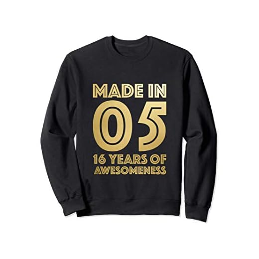 Camisa de cumpleaños 16 años Niño Niña Edad 16 años Regalos Sudadera