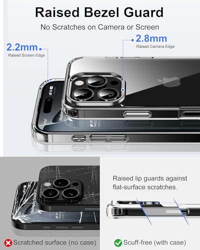 Image of HOOMIL Case for iPhone 16 Pro Max 6.9-Inch, Non-Yellowing, Drop Protection, Anti-Scratch Transparent Hard Back Phone Cover - Crystal Clear