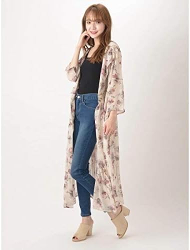 Amazon Co Jp セシルマクビー Cecil Mcbee 花柄ガウンワンピース オフホワイト M 服 ファッション小物
