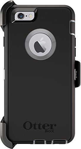 OtterBox Defender Series Case and Belt Clip Holster for Apple iPhone 6s / iPhone 6 - Retail Packaging - Black/Gunmetal Gray