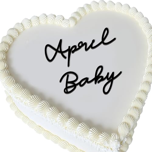 April Baby Cake Topper April Birthday Cake Decoration Cute Birthday Party Decor for Women Girls April Birthday Party Supplies (April baby)