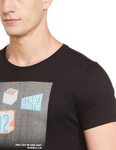 Image of Spykar Men's Solid Slim Fit T-Shirt