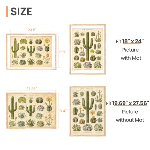 Image of upsimples 19.7x27.6 Puzzle Frame, Display 18x24in with Mat or 50x70cm Without, Wall Hanging 1000 Pieces Puzzles Frames, Natural Style, 1 Pack