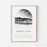 Kirkland Art Print, Kirkland Poster, Kirkland Photo, Kirkland Wall Art, Kirkland Black and White, Washington