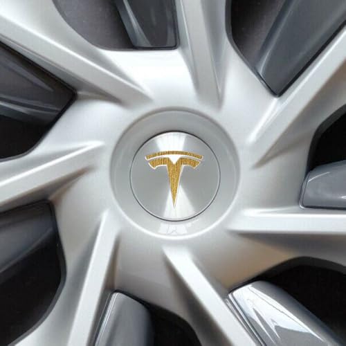 Image of IPG Compatible with Model Y Decal (8 Logo Set) Stickers Set Personalize Your Vehicle (Brushed Gold)