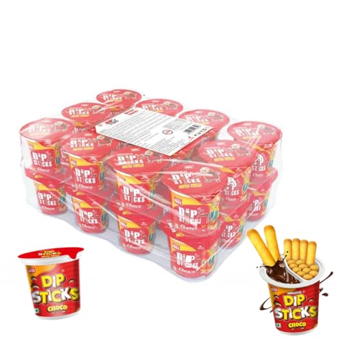 Image of Hugs Dip Sticks - Chocolate Dip with Crunchy Biscuit Sticks | Choco Snacks for Kids & Adults | Fun Chocolate Biscuit Pack for Parties, Birthdays, Gifting & Everyday Treats (24 pcs Tray)