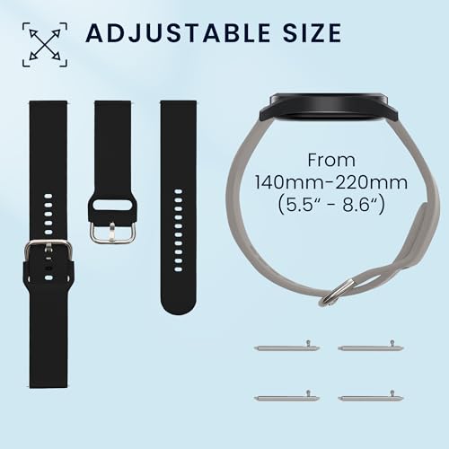 kwmobile 2X Sportarmband kompatibel mit CMF by Nothing Watch Pro (D395) Armband - Fitnesstracker Band Set aus TPU Silikon